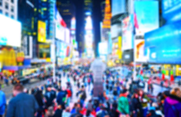 istock Times Square in New York City with motion effect 629986922
