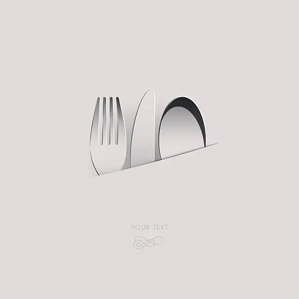 Vector illustration of knife_fork_spoon_white