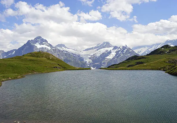 First lake Grindelwald Alps Switzerland