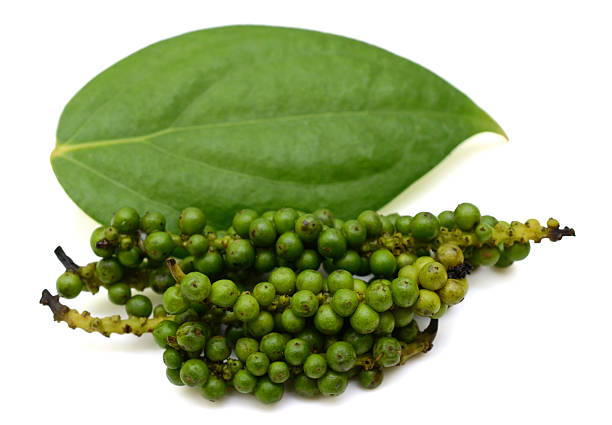 istock green peppercorns on white background 629996650