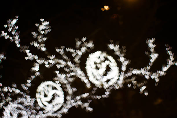istock Blurred Christmas background. bokeh heart with copy space 629999318