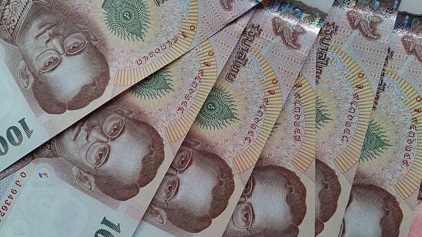 istock Close up of stack Thai money in current business 630007440