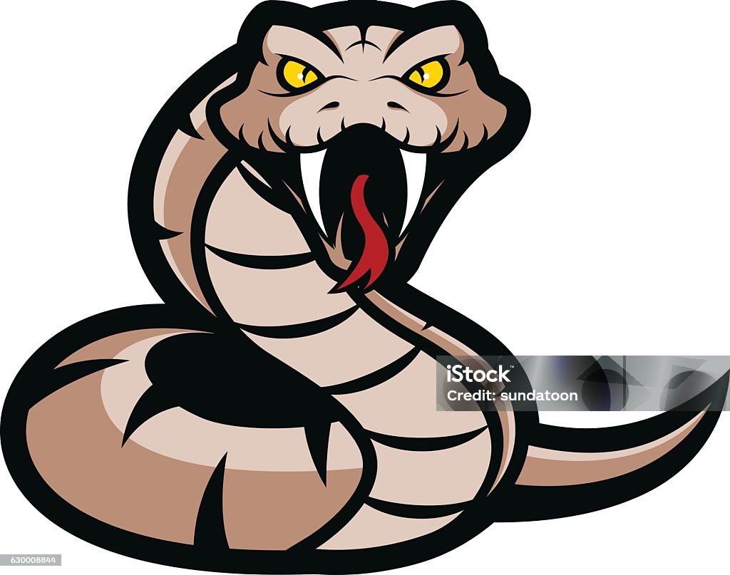Viper snake mascot Clipart picture of a viper snake cartoon mascot logo character Snake stock vector