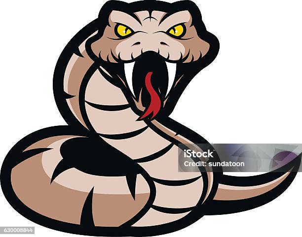Viper Snake Mascot Stock Illustration - Download Image Now - Snake, Rattlesnake, Cobra