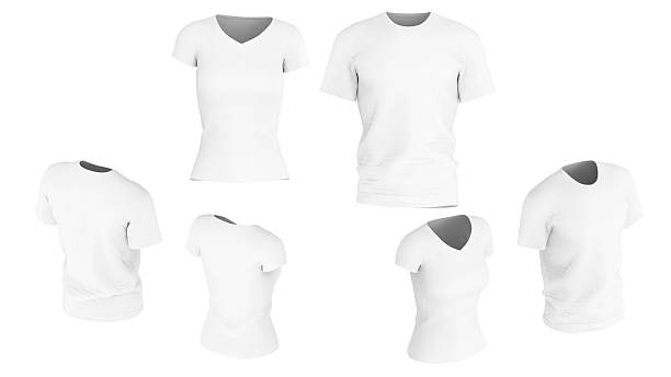 istock White blank t-shirt set for branding isolated 630017758