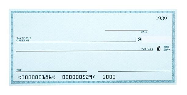 Check Blank Check Isolated on White financial item stock pictures, royalty-free photos & images