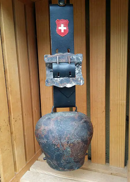 Huge cow bell was displayed in one of the hotels we stayed at in Switzerland.