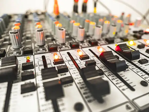 Photo of Sound mixer control panel