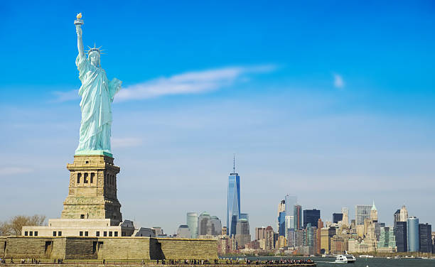istock Statue of Liberty on a sunny day 630022888