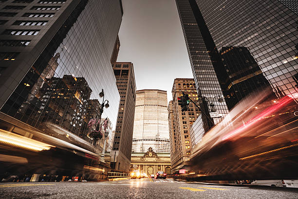 taxi running fast on nyc