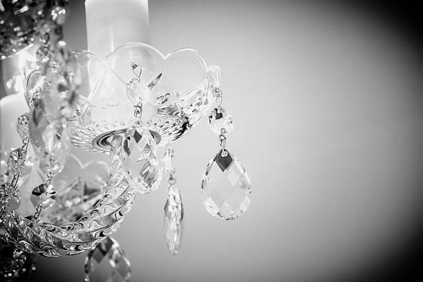 istock Crystal glass glittering chandelier,cross processed colors. 630049782