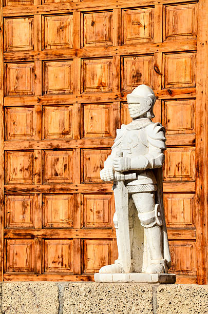 Statue of Saint Michael the Archangel at Santiago Metropolitan Cathedral in Santiago, Chile.