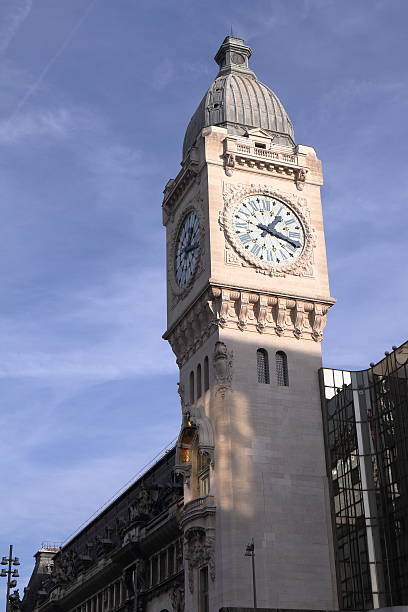 istock Clock tower - Gare de Lyon - Paris - France 630053744
