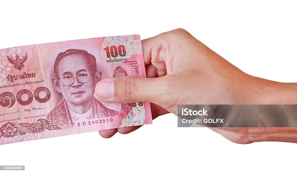 Trao tay cho 100 bath tiền Thái Lan - Trả phí Bản quyền Một lần Biểu tượng - Đồ thủ công Bức ảnh sẵn có