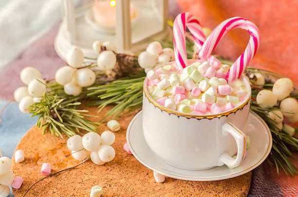 istock Cup of hot cocoa with marshmallows 630066002