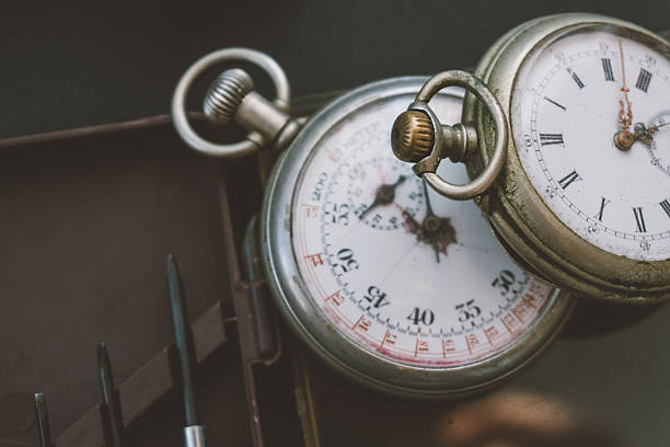 istock Watch tools and set old vintage wrist watches. collection wrist 630067930