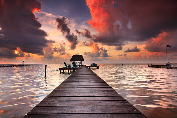 Caye Caulker Belize Caye Caulker is a small 2 mile long island in Belize. cay stock pictures, royalty-free photos & images