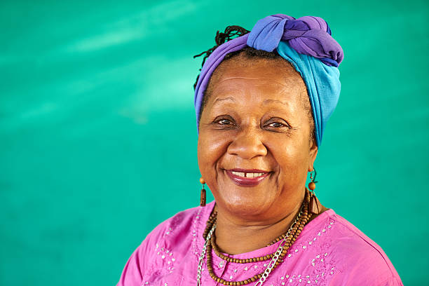 istock Real People Portrait Old Black Woman Smiling At Camera 630619558