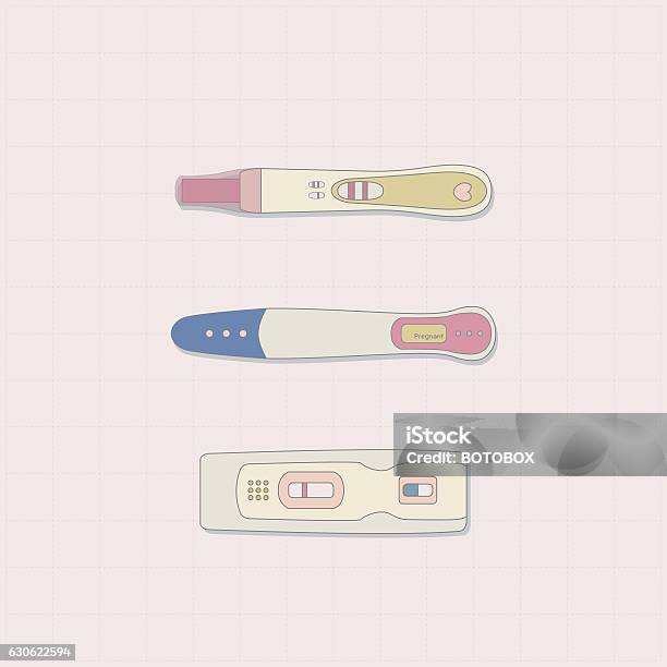 Ilustración de Vector De La Prueba De Embarazo y más Vectores Libres de Derechos de Prueba de embarazo - Prueba de embarazo, Cuidado prenatal, Adulto
