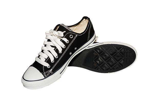 istock Black shoes on a white background 630959228