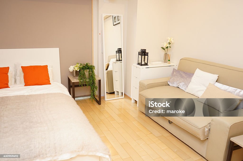 Japanese traditional housing room for backpacker's staying College Dorm Stock Photo