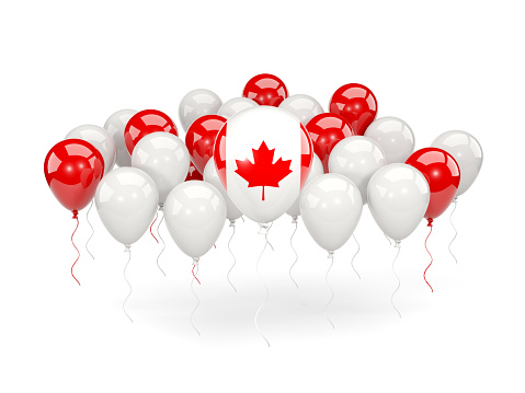 begaan Seraph Politiek Flag Of Canada With Balloons Stock Photo - Download Image Now - Balloon,  Canada, Canadian Flag - iStock