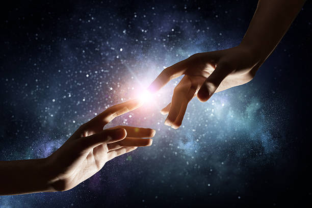 istock Concept of creation and interaction . Mixed media 631181424