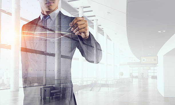 istock His business growth and progress . Mixed media 631183538