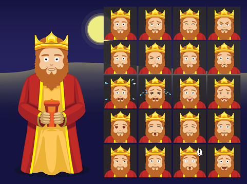 istock Three Kings Gaspar Cartoon Emoticons Vector Illustration 631665312