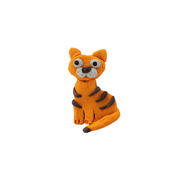 istock Plasticine  baby animal 3D rendering  sculpture isolated on white 631665372
