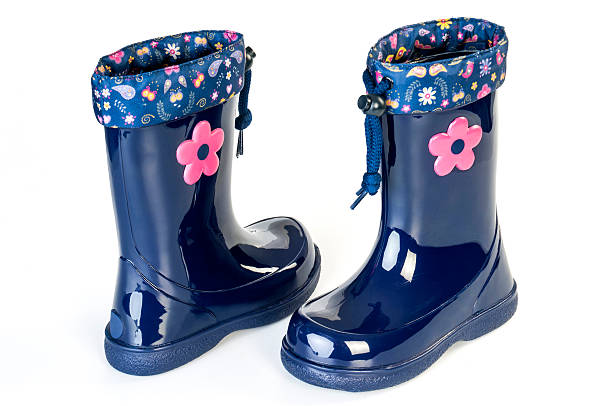 istock Navy blue boots for little girls 631931052