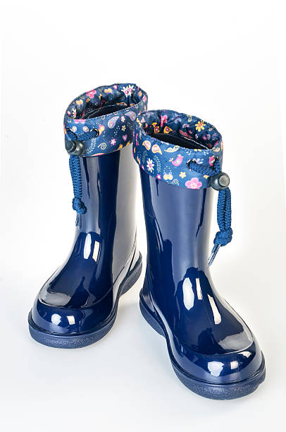 istock Navy blue boots for little girls 631931286