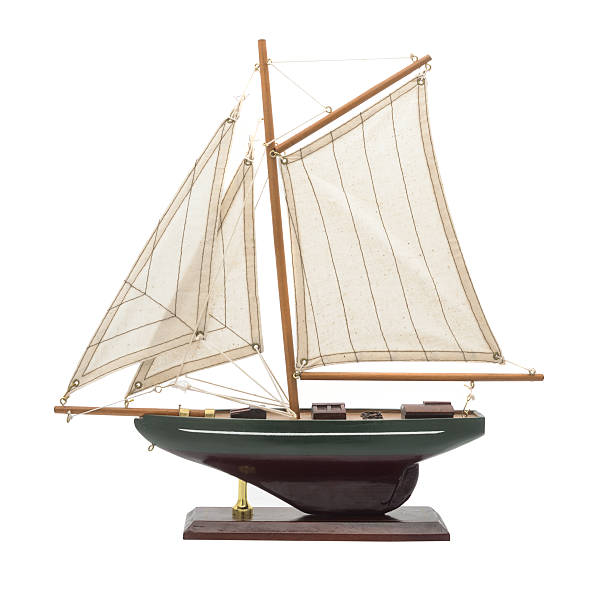 istock model wooden yacht with sails isolated on white 631934532