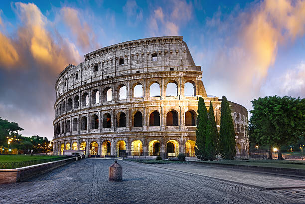 istock Colosseum in Rome at dusk, Italy 632216514