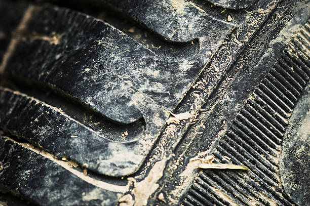 istock Dirty car tire 632218840