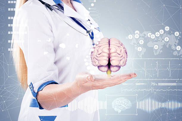 istock Double Exposure, Doctor with stethoscope and brains 633114718