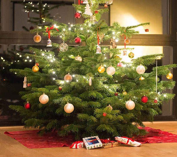 istock christmas tree in living room 633115482
