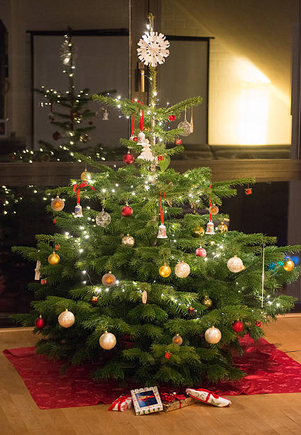 istock christmas tree in living room 633115660