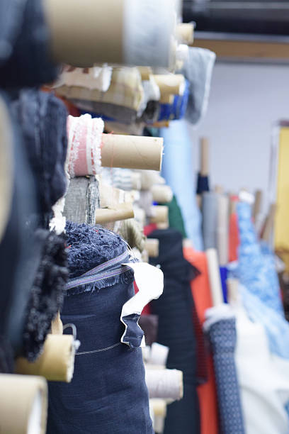 istock Colorful bolts of fabric 634574186