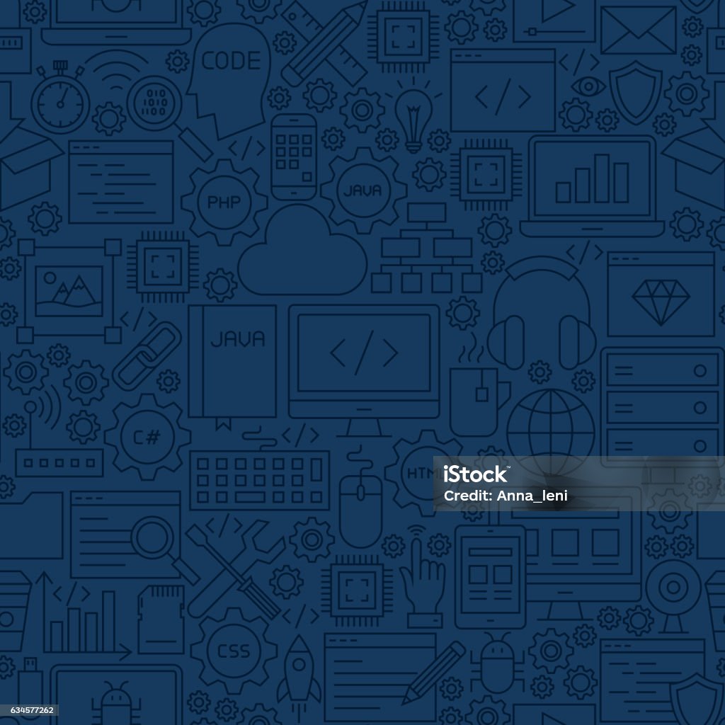 Programming White And Blue Blue Programming Line Tile Pattern Stock Illustration - Download Image ...