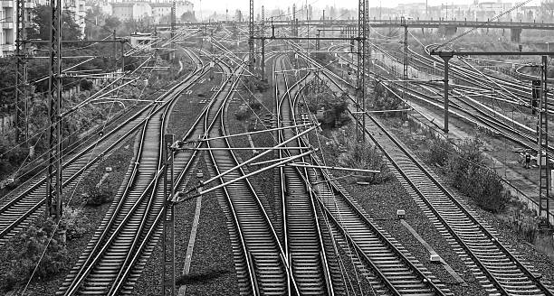 istock High Angle View Of Railroad Tracks 634865699