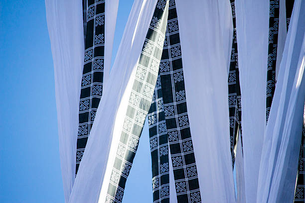 istock Japanese traditional towels, hang dry, dyeing process 635476374