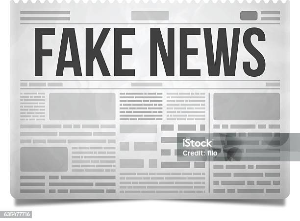 Fake News Newspaper Stock Illustration - Download Image Now - Newspaper, The Media, News Event