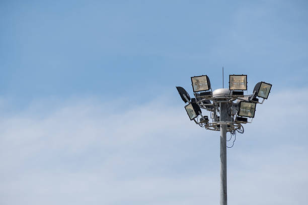 istock Beautiful Black Lamppost with Blue Sky 635478088