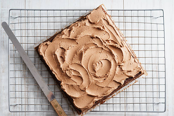 istock chocolate cake with chocolate  buttercream 635478142