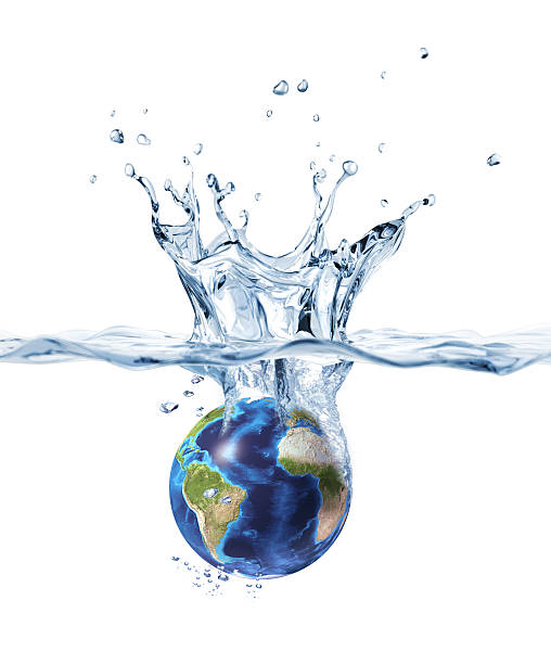 istock Planet Earth, splashing into clear water. 635479310