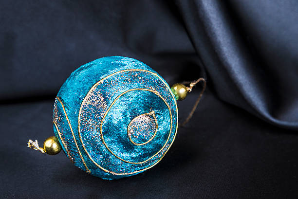 istock Beautiful turquoise handmade christmas ball 635479738