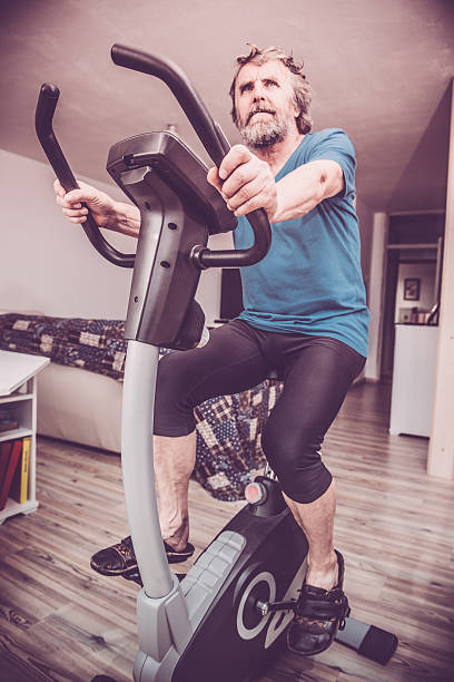 istock Senior Man exercising at Home - Mediterranean Active Seniors 635671748