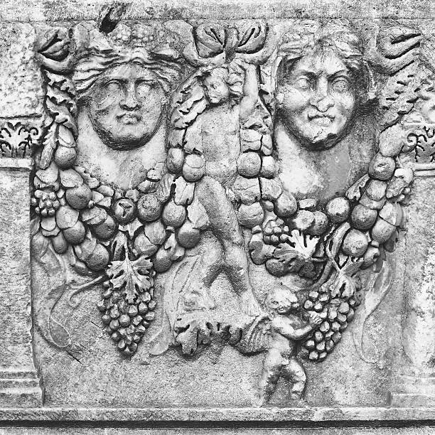 Reliefs adorning the theater environment. 