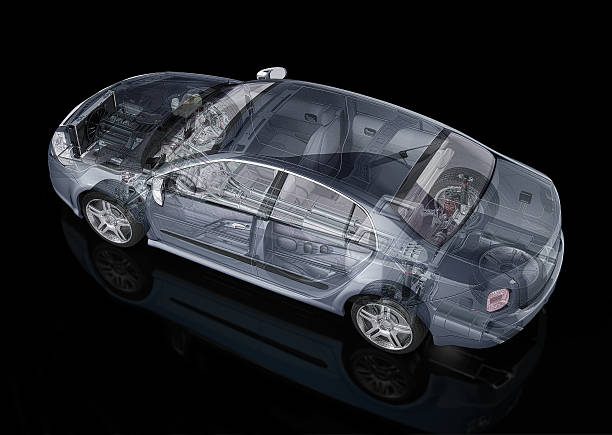 istock Generic sedan car detailed cutaway representation 635672226